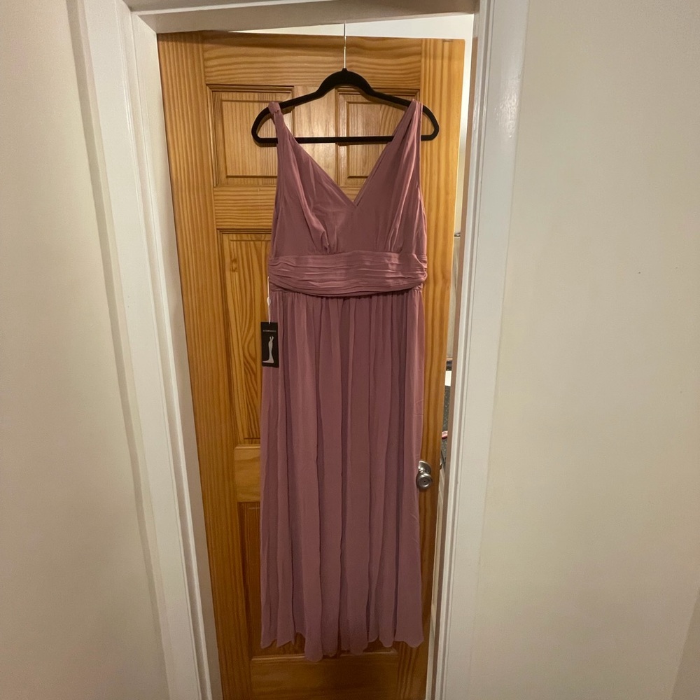 Ever Pretty Mauve V-Neck Chiffon Maxi Dress